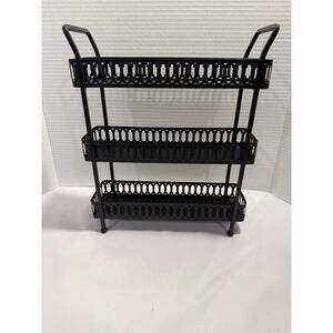 3 tier metal organizer sturdy brown metal, Spice Rack Craft Supplies,